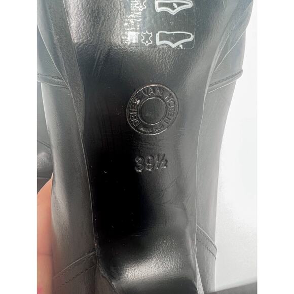 Dries Van Noten Black Heeled Leather Boots EUC Sz 9 - Picture 12 of 12